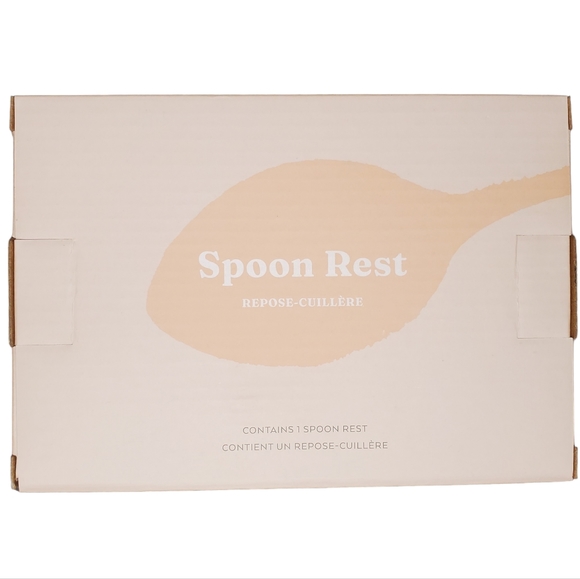 Favor Spoon Rest - Hand-Dipped Ceramic in Cream / Beige / Gray - Picture 3 of 6